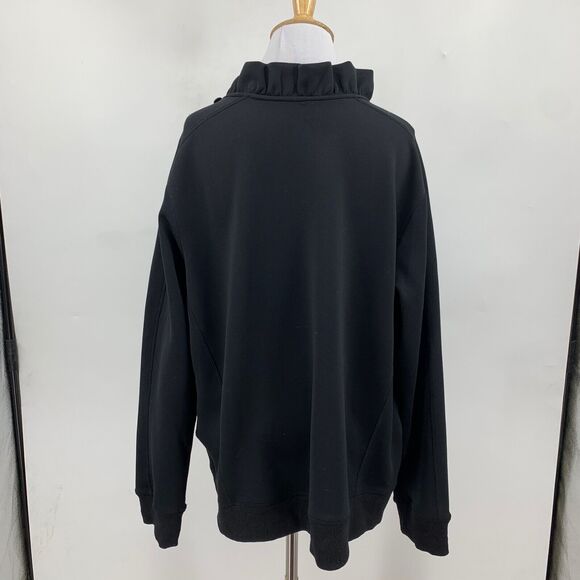 Tail Top Womens XXL 2XL Black Condoleezza Pullover Ruffle Collar Side Zipper - Picture 6 of 12